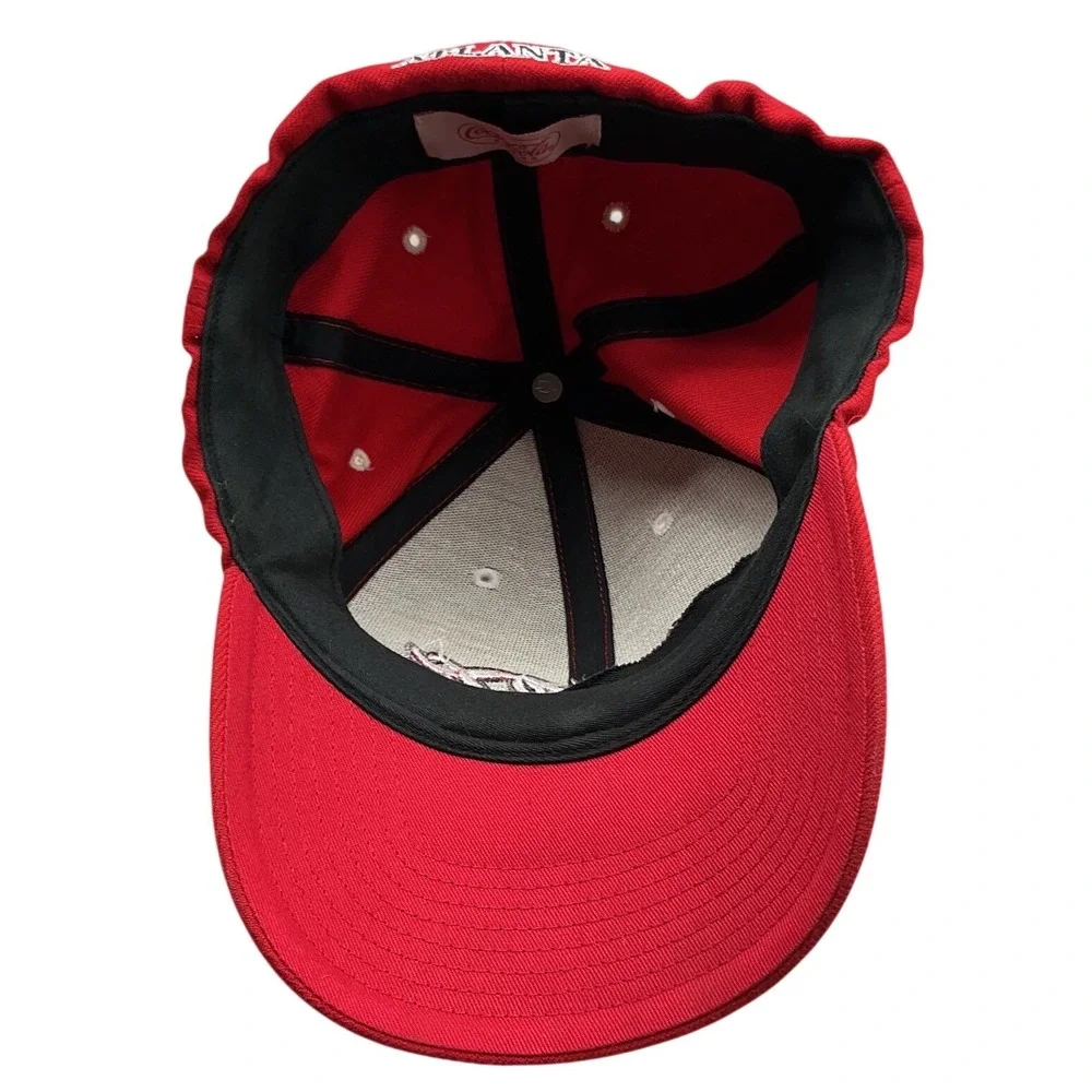 Coca-Cola Atlanta‎ Red Baseball Cap Hat Embroidered Logo Wool Blend Size S